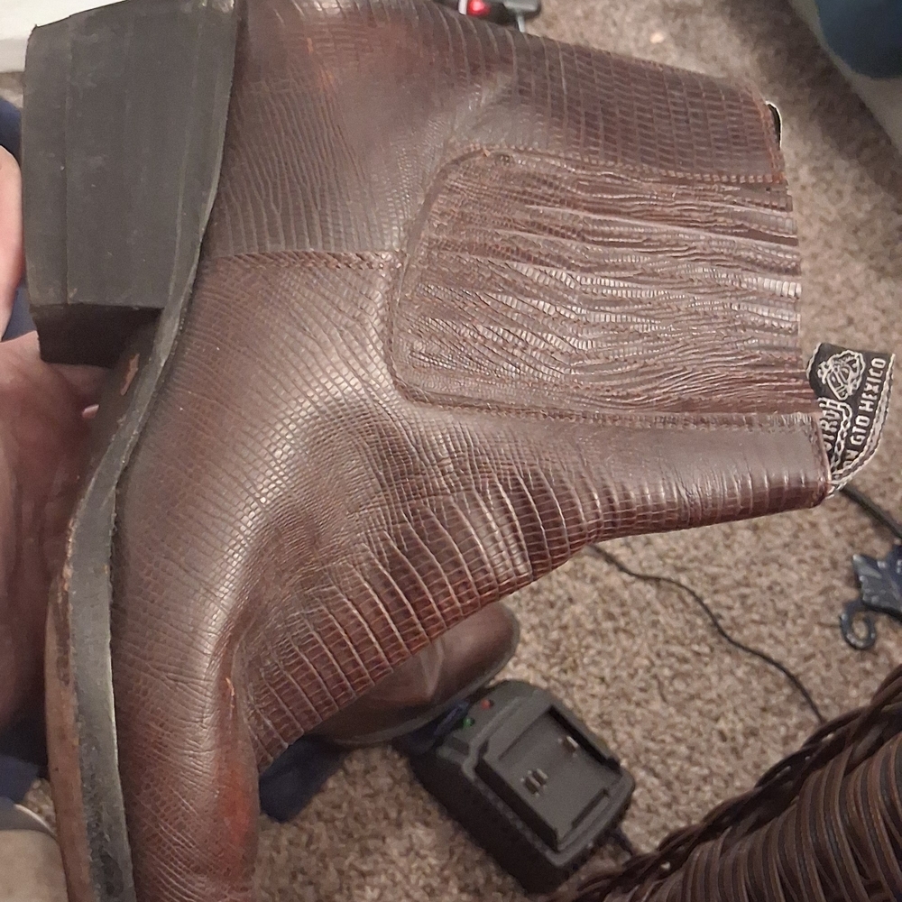 Men's Western Leather Boots in Rich Brown